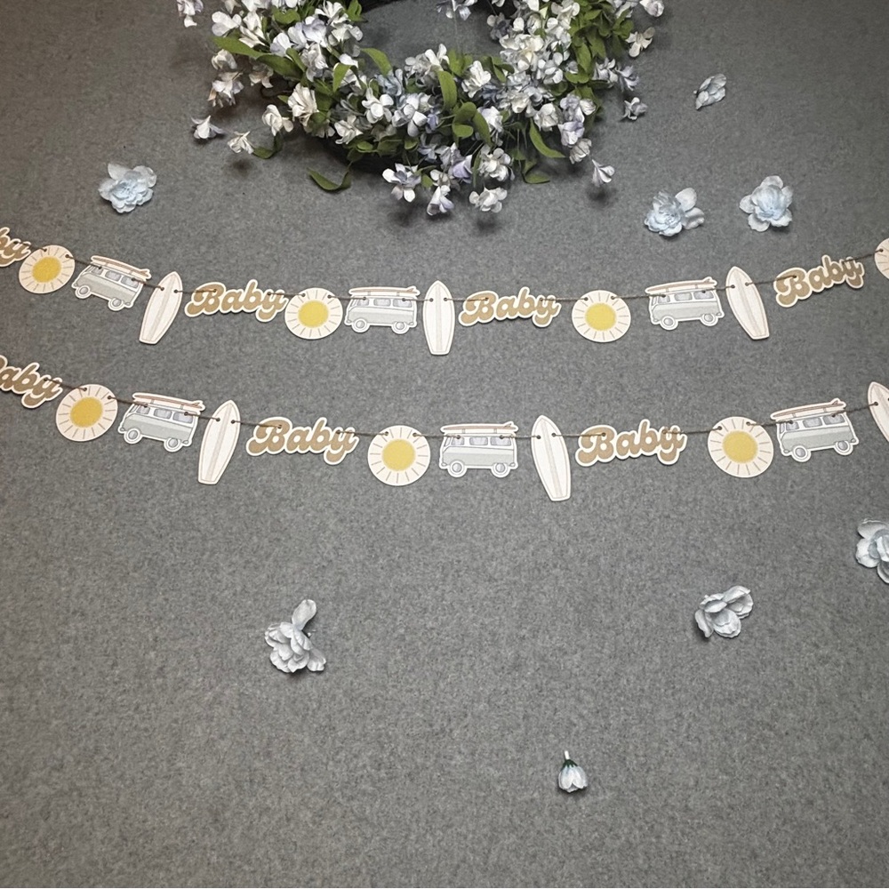 Baby Shower  Decor “Baby on Board” includes 2 Banners & a Cake Topper - Picture 5 of 14